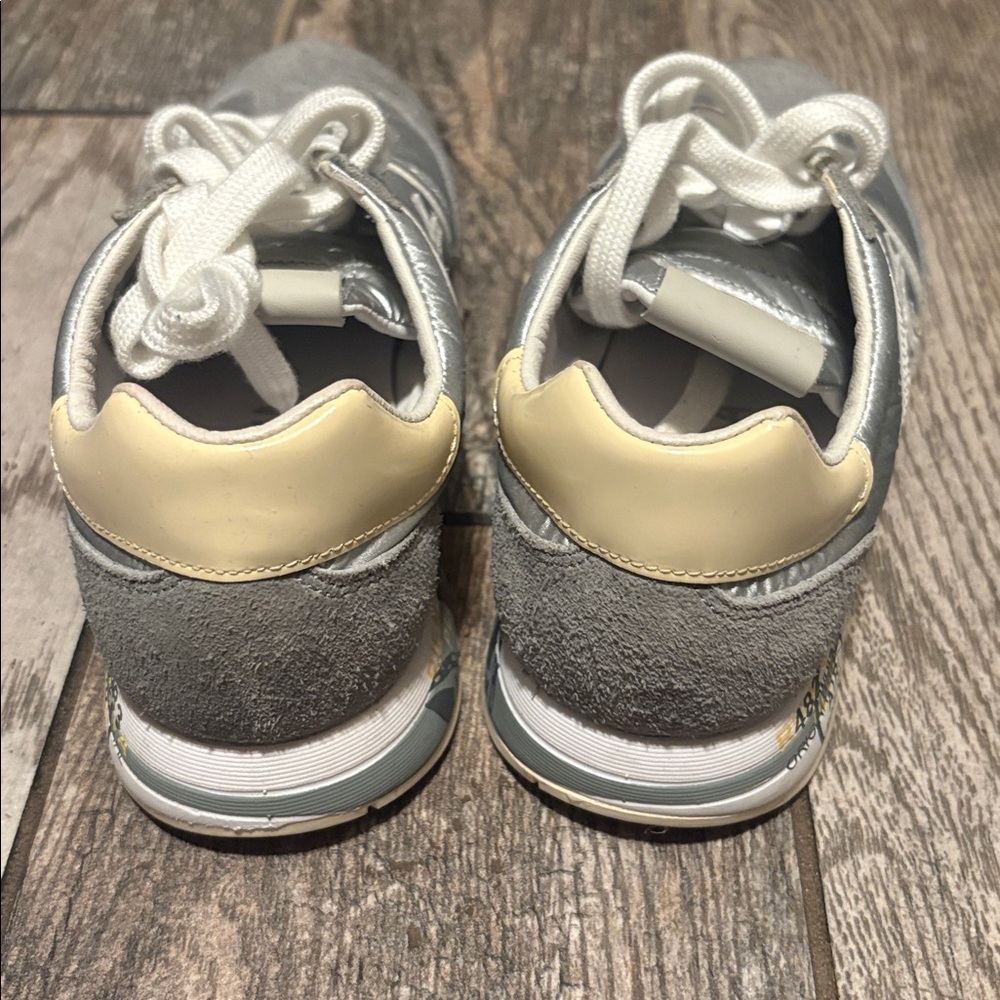 Premiata Silver and White Casual Sneakers - Picture 3 of 6
